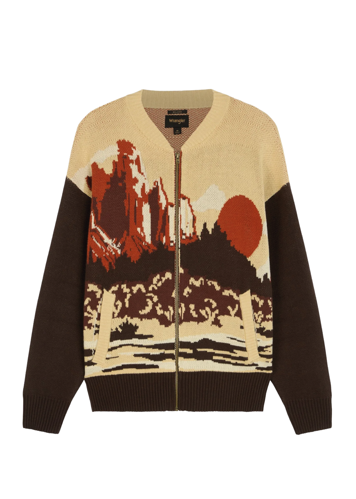 Wrangler Cardigan da uomo con zip Relaxed fantasia