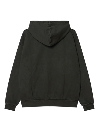 Obey Felpa da uomo con zip e cappuccio Lowercase Pigment nera lavata