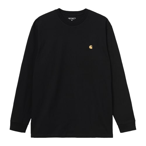 Carhartt Wip T-Shirt da uomo manica lunga Chase nera