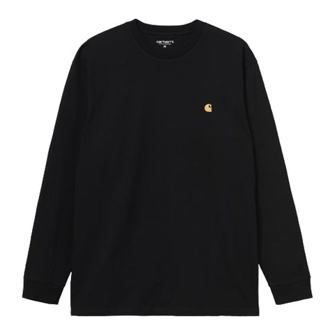 Carhartt Wip T-Shirt da uomo manica lunga Chase nera