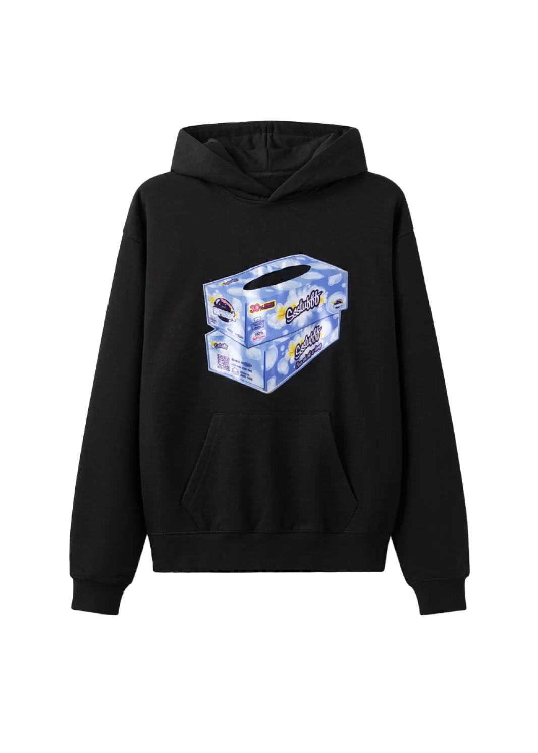Ssstufff Felpa da uomo con cappuccio Tissue nera
