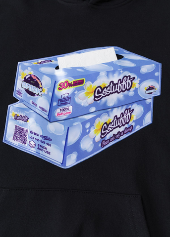 Ssstufff Felpa da uomo con cappuccio Tissue nera