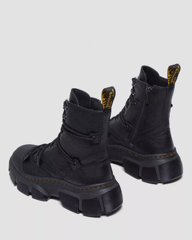 Dr Martens Stivali in pelle da donna DMXL a 8 occhielli neri
