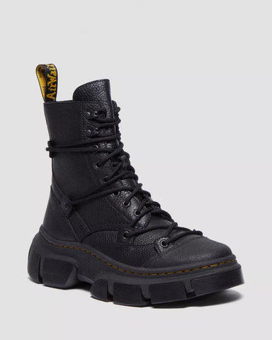 Dr Martens Stivali in pelle da donna DMXL a 8 occhielli neri