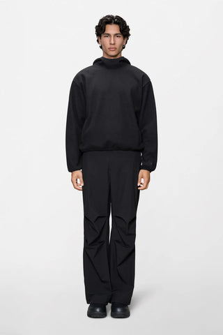 Rains Felpa con cappuccio in pile da uomo Fleece nera