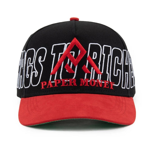 Paper Money Cappellino unisex Hustle Hard nero/rosso