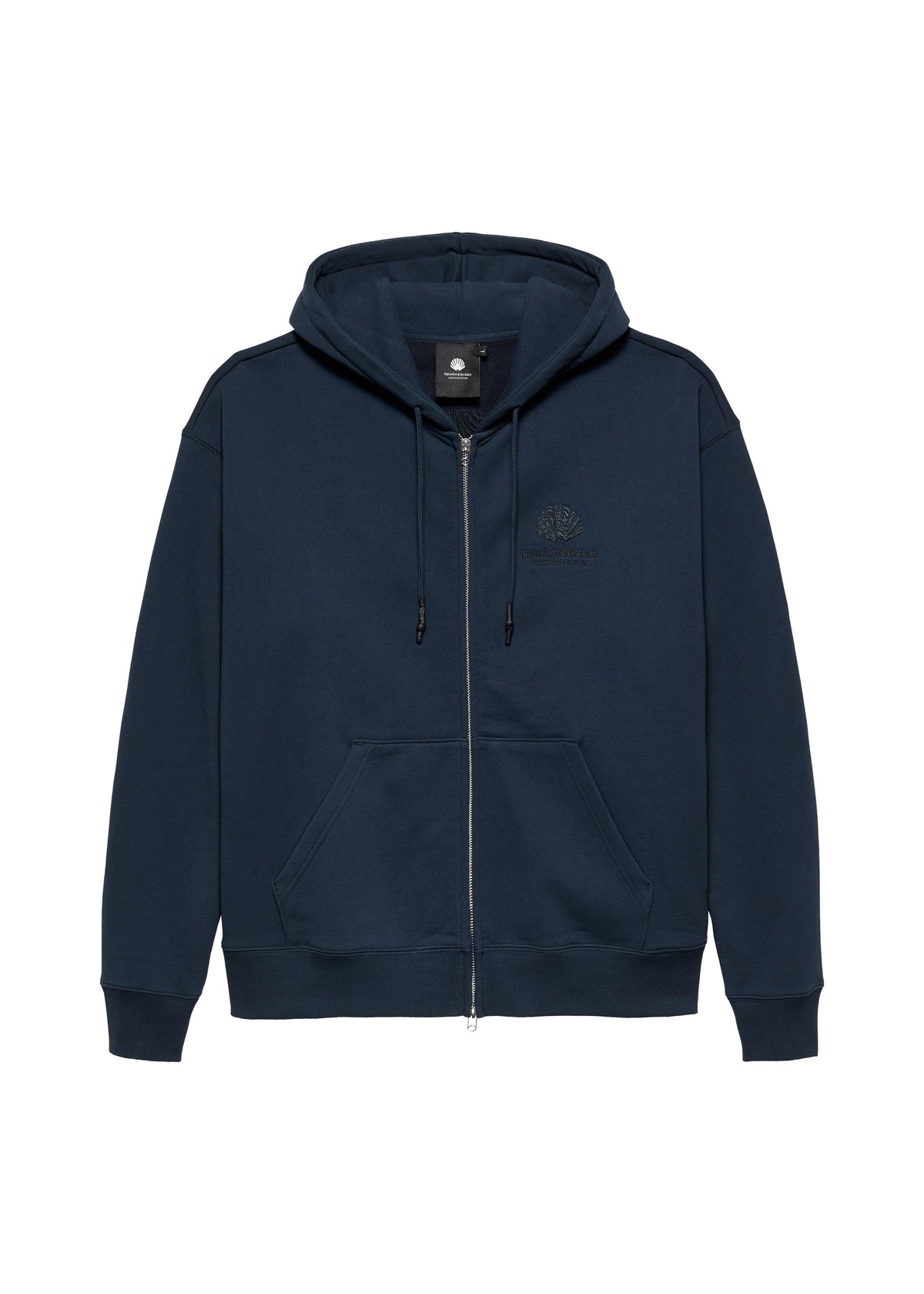 New Amsterdam Felpa Con Cappuccio Uomo Logo Zip Up blu