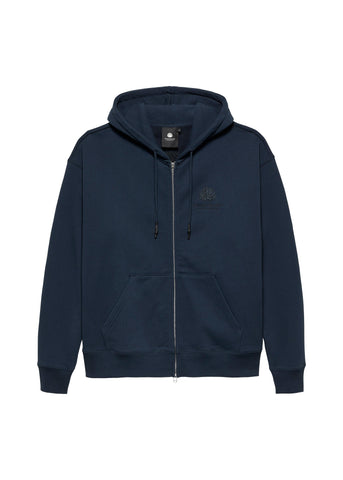 New Amsterdam Felpa Con Cappuccio Uomo Logo Zip Up blu
