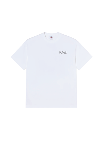 Polar Skate T-Shirt da uomo manica corta Fill Logo bianca