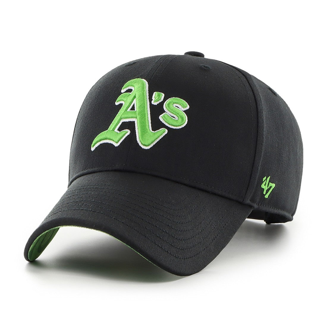 '47 Brand Unisex Freeform MVP Oakland Athletics Cap Black