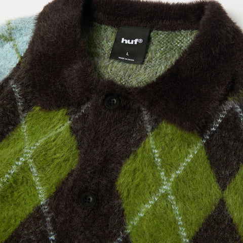 Huf Cardigan con bottoni da uomo Cooper Mohair