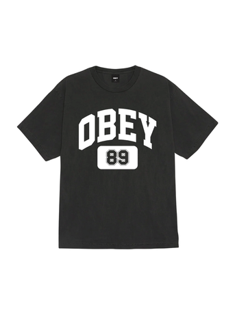 Obey T-Shirt da uomo manica ciorta Academy nera