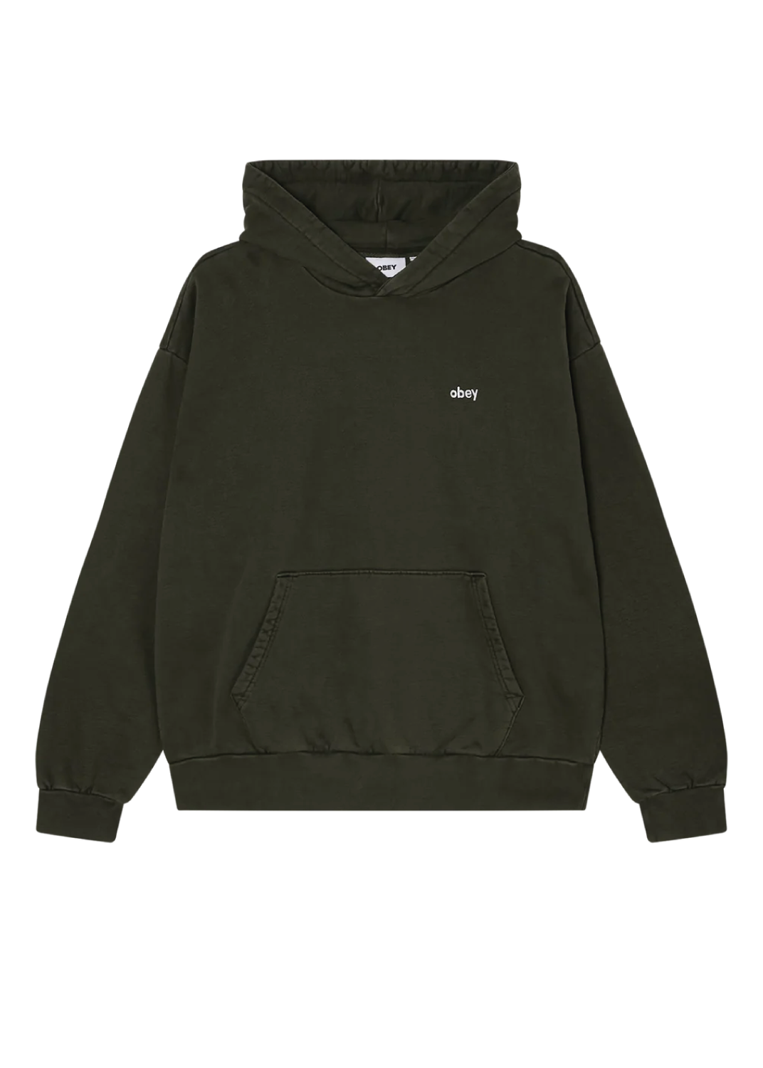 Obey Felpa da uomo con cappuccio Lowercase Pigment verde