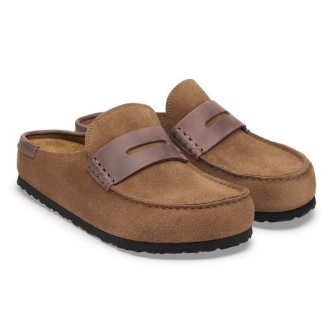 Birkenstock Mocassino in pelle scamosciata Naples marrone
