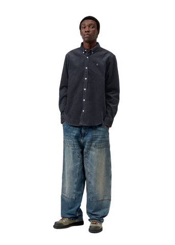Carhartt Wip Camicia da uomo in velluto Madison blu