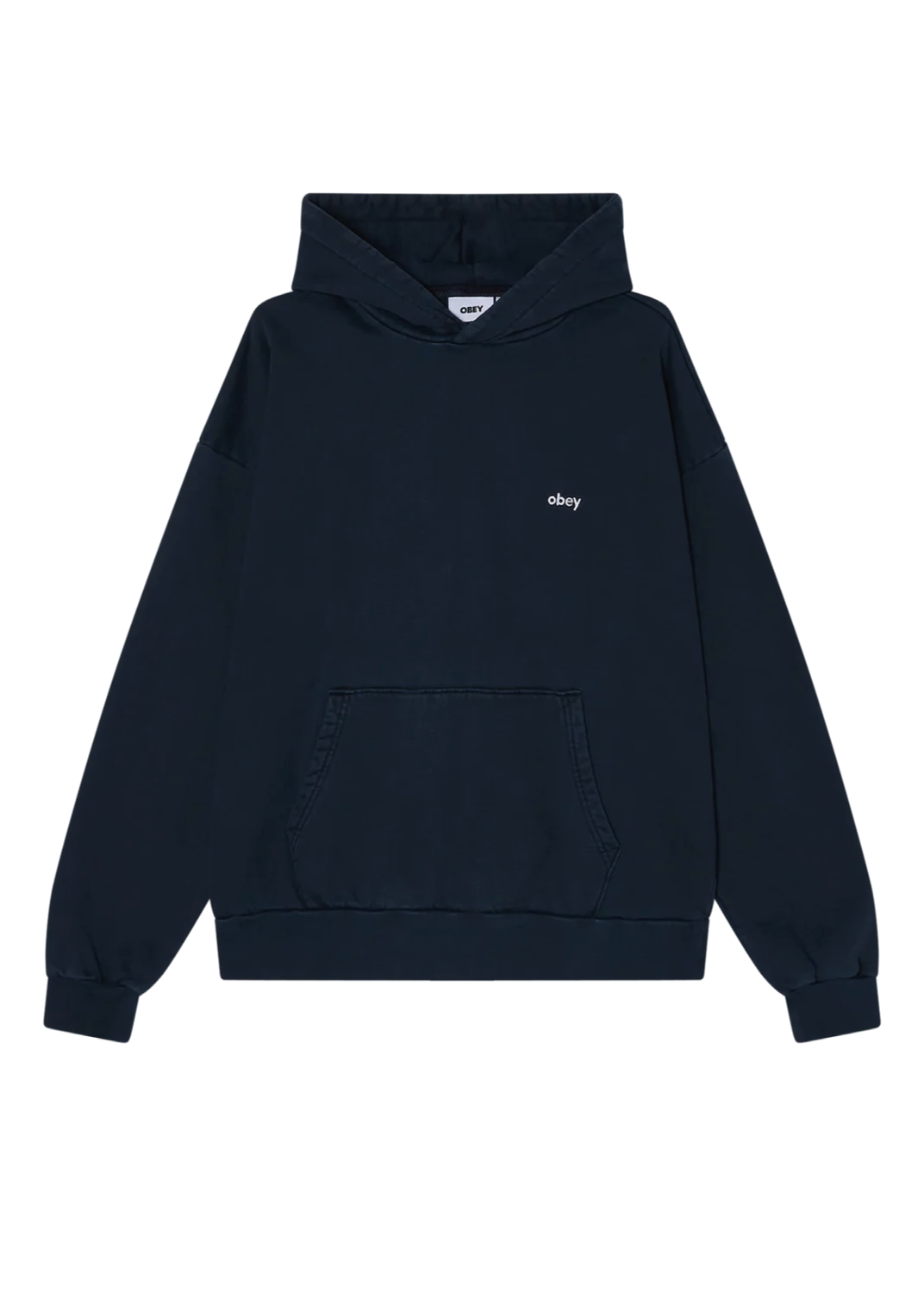 Obey Felpa da uomo con cappuccio Lowercase Pigment blu