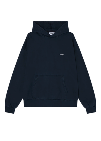 Obey Felpa da uomo con cappuccio Lowercase Pigment blu