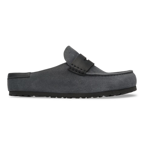 Birkenstock Mocassino in pelle scamosciata Naples Wrapped grigio 1032437