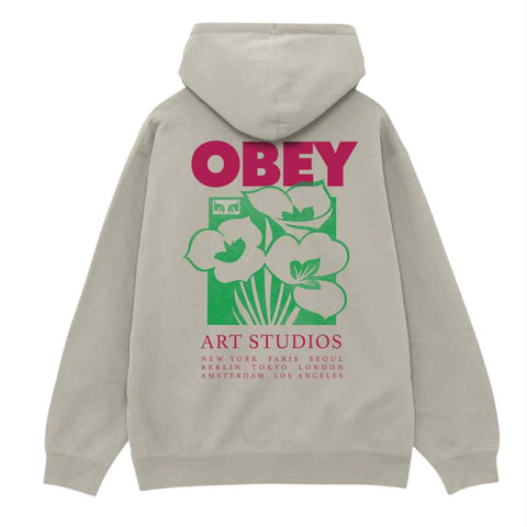 Obey Felpa da uomo con cappuccio Art Studio Flowers