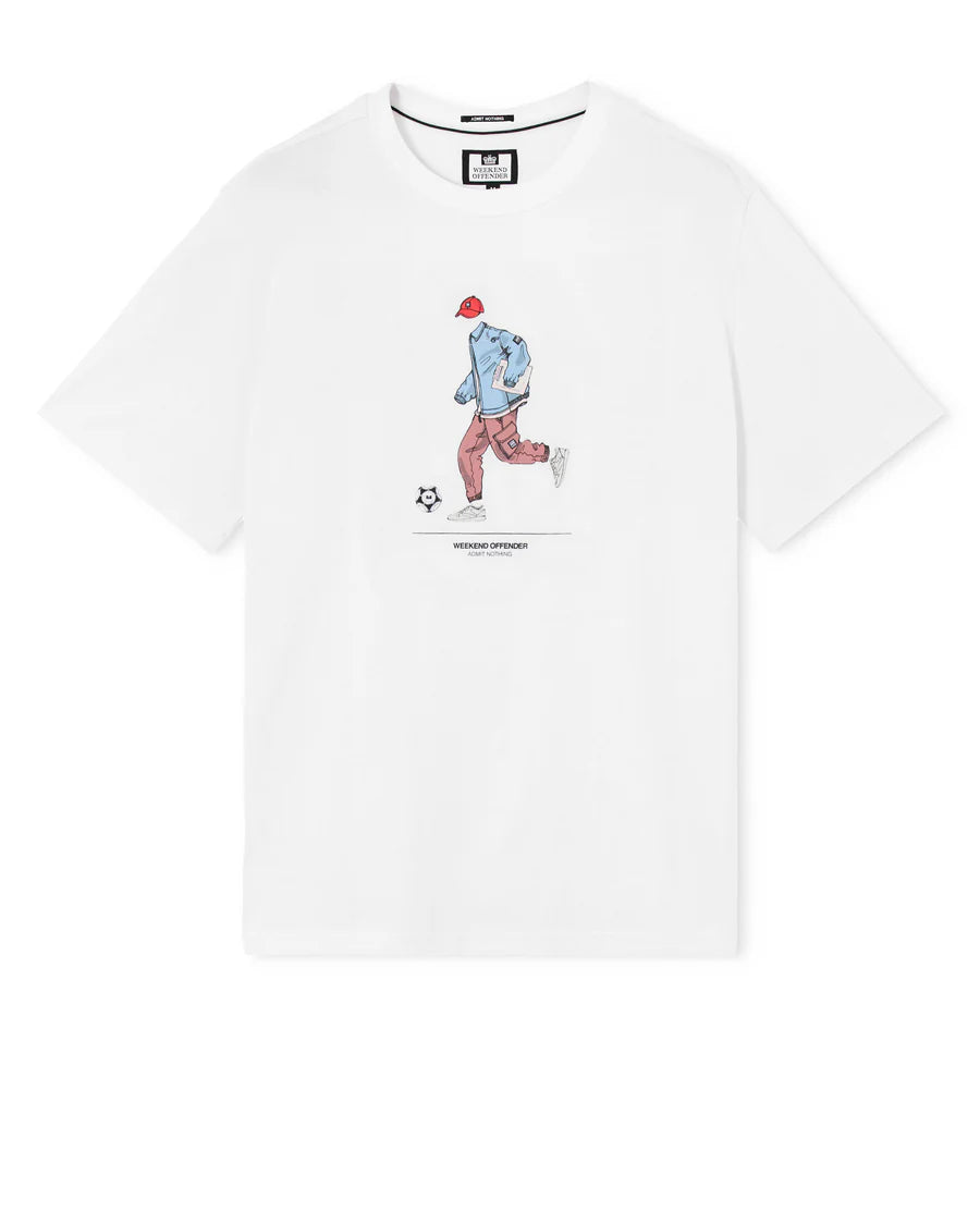 Weekend Offender T-Shirt da uomo manica corta Biskra bianca