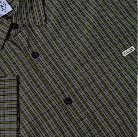 Polar Skate Camicia a quadri da uomo manica corta Mitchell