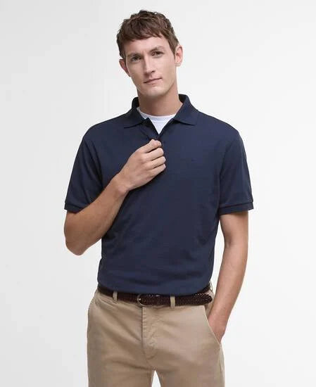 Barbour Polo da uomo manica corta Hylton blu