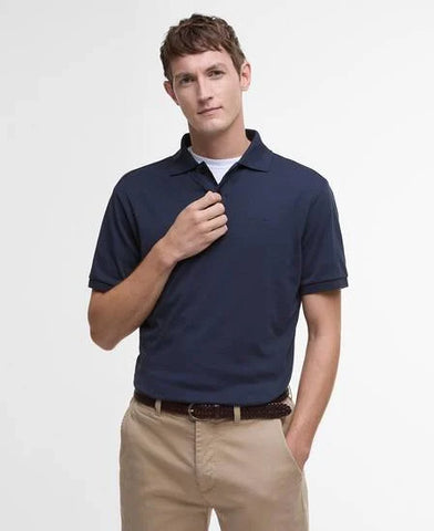 Barbour Polo da uomo manica corta Hylton blu