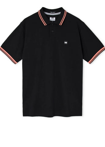 Weekend Offender Polo da uomo manica corta Levanto nera