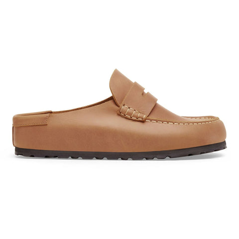 Birkenstock Naples Wrapped Oiled Leather Shoe, Cognac