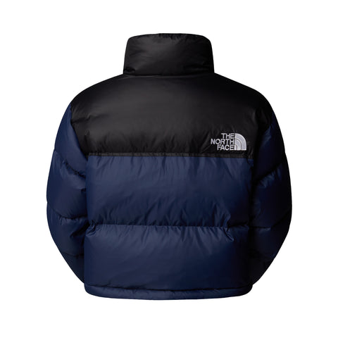 Kurze Daunenjacke für Damen von The North Face Nuptse Blau