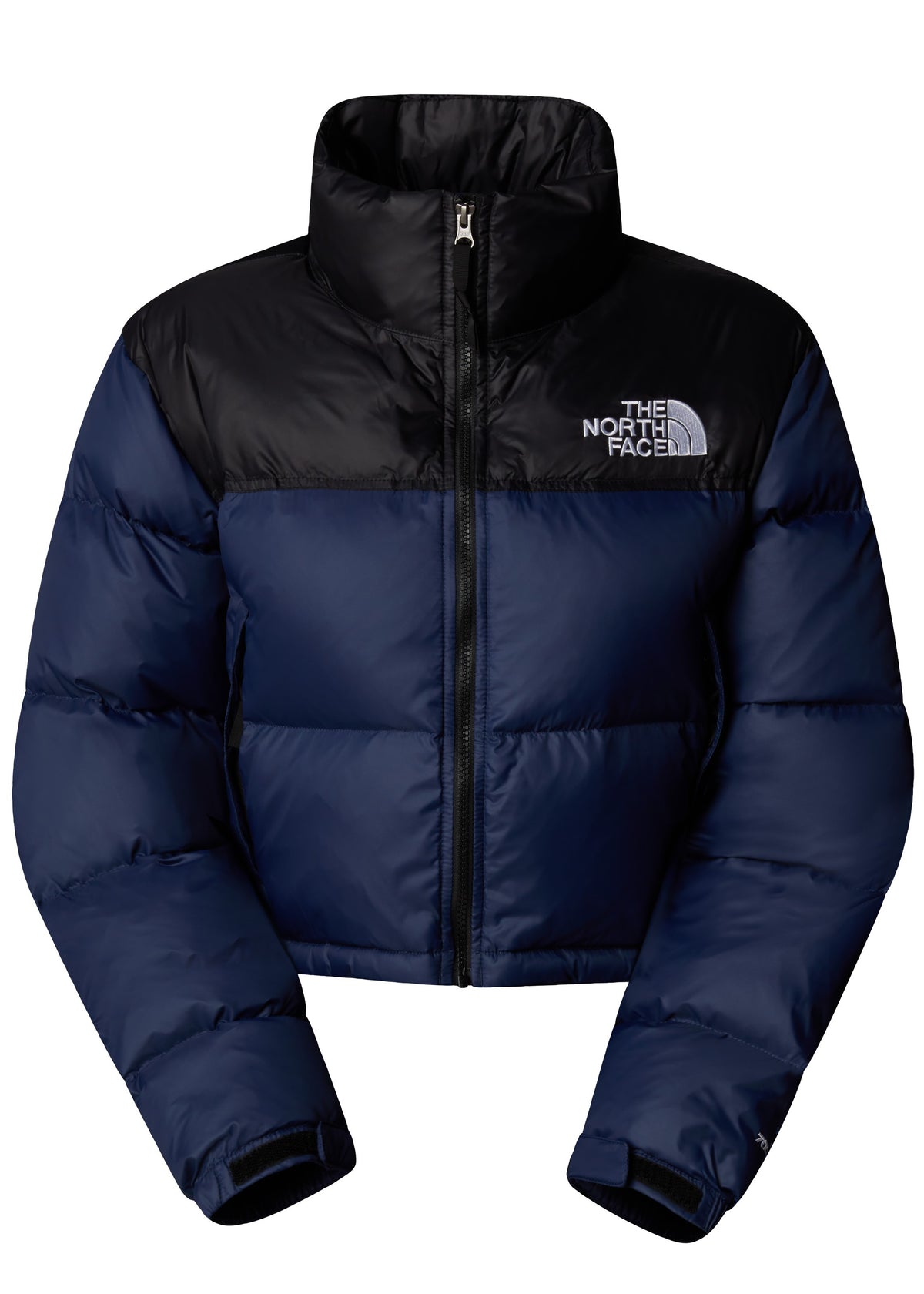 Kurze Daunenjacke für Damen von The North Face Nuptse Blau