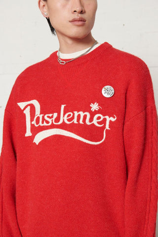 Pas De Mer Maglione da uomo Pub rosso