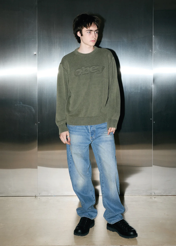 Obey Jeans baggy da uomo Bigwig  lavaggio scambiato