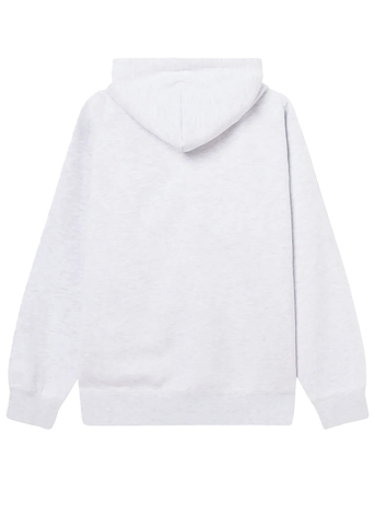 Obey Felpa da uomo con zip e cappuccio Work Bold grigio chiara