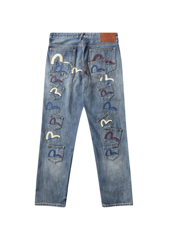 Evisu Jeans da uomo Multi-Pocket Patched Daicock