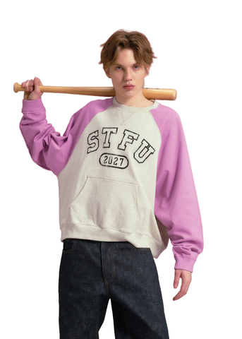 Ssstufff  Felpa da uomo girocollo Raglan Pocket