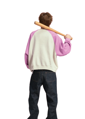 Ssstufff  Felpa da uomo girocollo Raglan Pocket