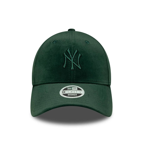 New Era Cappellino da donna in velluto New York Yankees verde