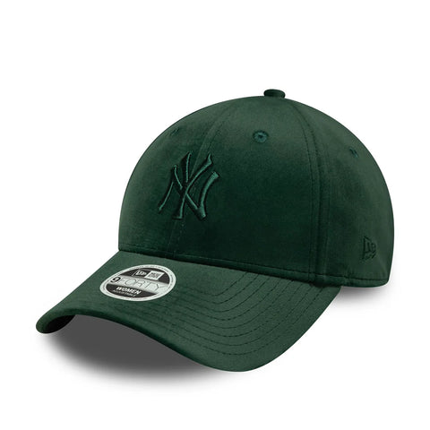 New Era Cappellino da donna in velluto New York Yankees verde