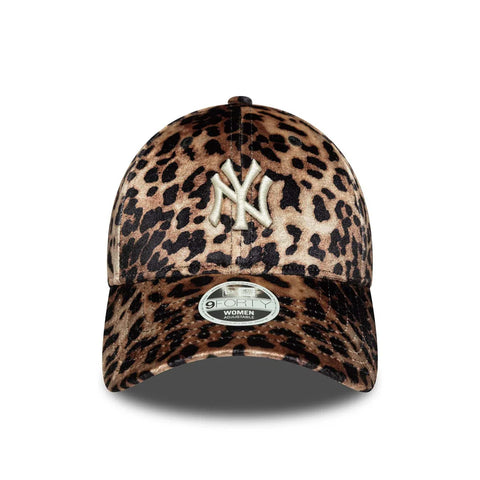 New Era Cappellino in velluto stampato da donna leopardato Leo