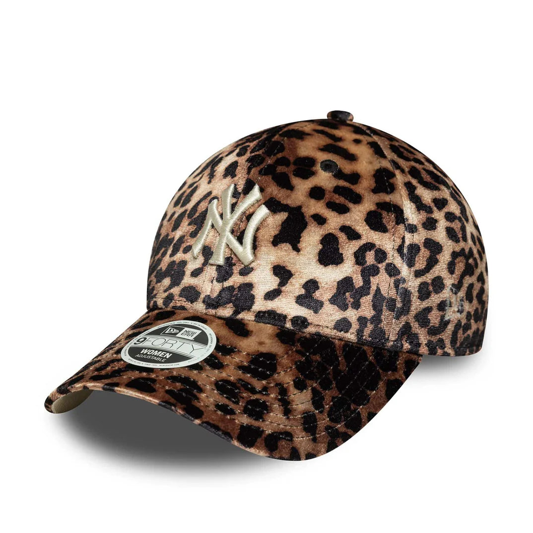 New Era Cappellino in velluto stampato da donna leopardato Leo