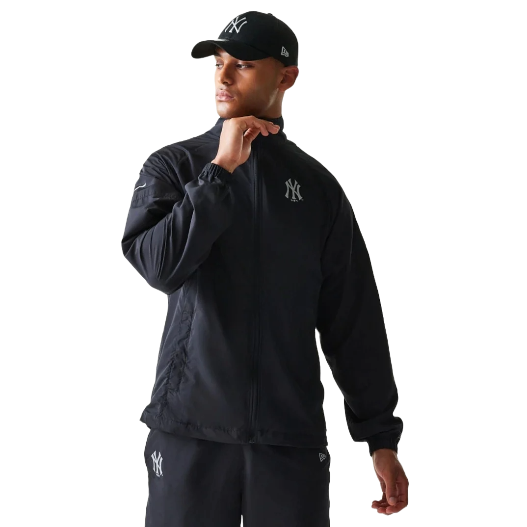New Era Unisex New York Yankees Schwarze Trainingsjacke