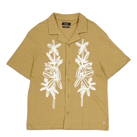 Clean Cut Camicia con ricamo Bowling Carton Khaki
