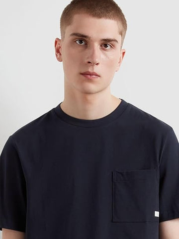 Farah T-Shirt da uomo con taschino Stacy Pocket blu