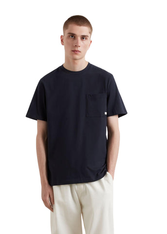 Farah T-Shirt da uomo con taschino Stacy Pocket blu