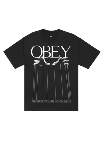 Obey T-Shirt da uomo manica corta Marionette nera