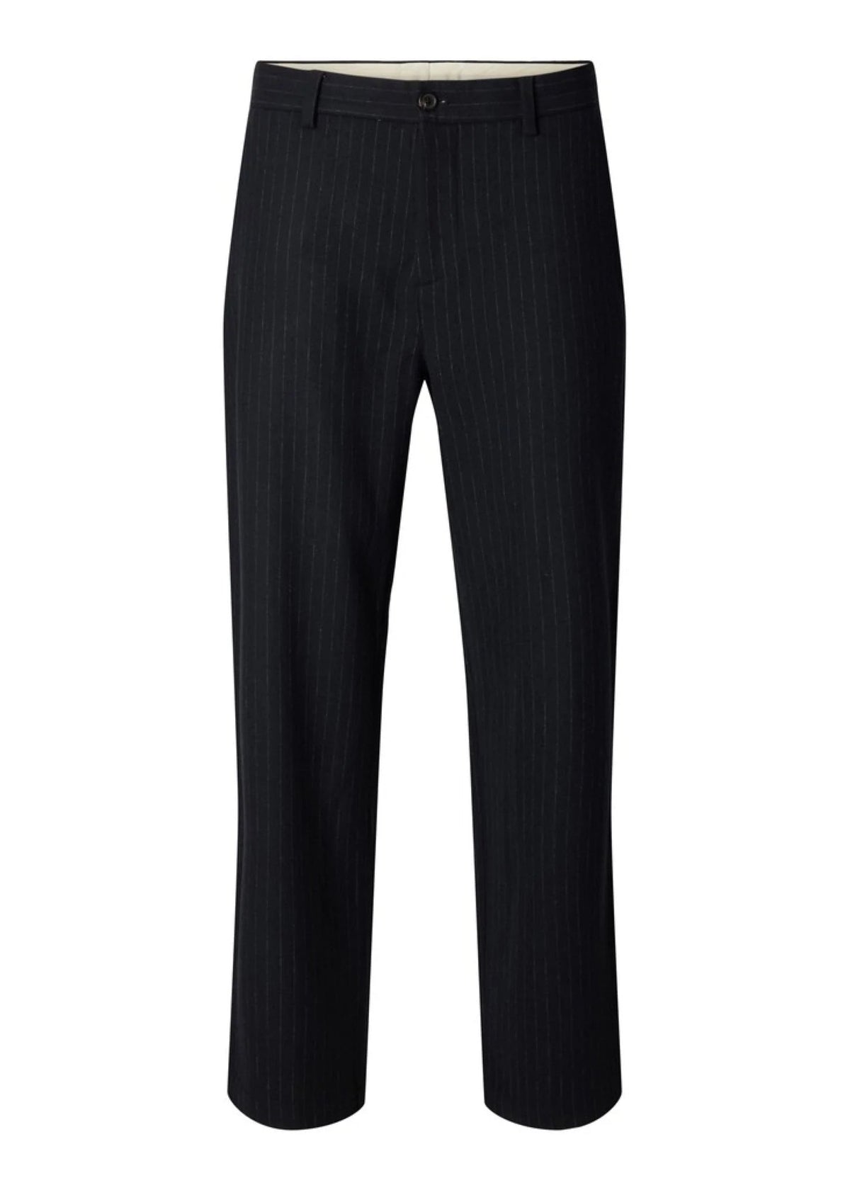 Selected Pantalone gessato da uomo Loose Luke blu
