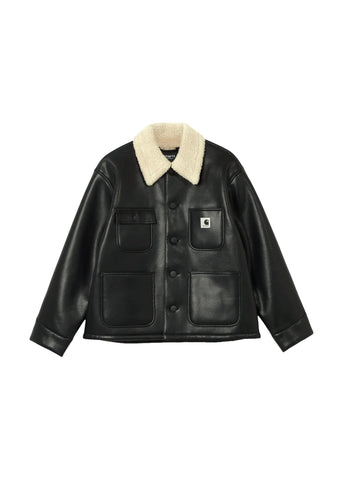 Carhartt Wip Giacca da donna in ecopelle Shepton OG Michigan nera