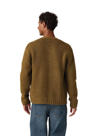 Levi's Cardigan da uomo misto lana Mammoth marrone