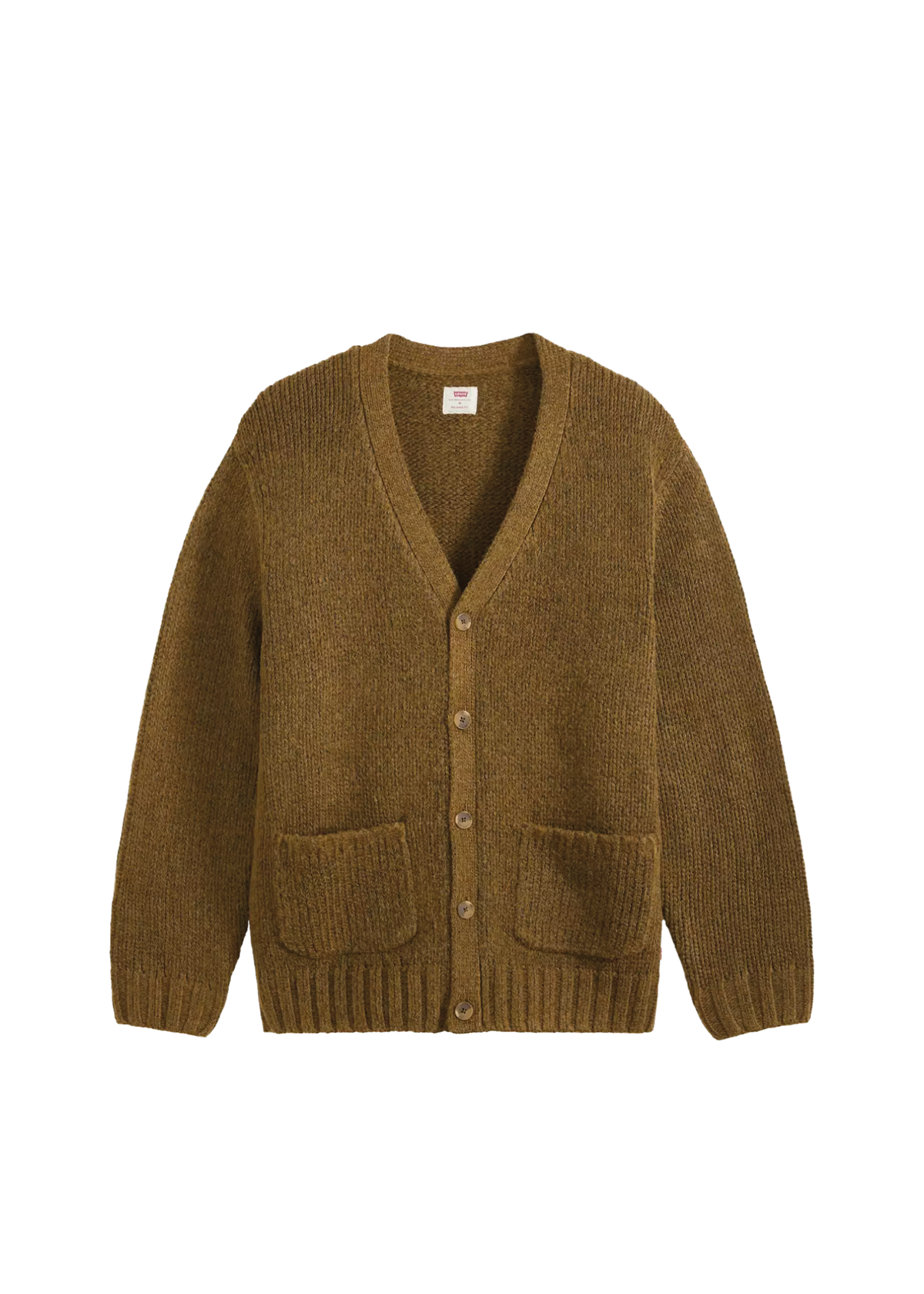 Levi's Cardigan da uomo misto lana Mammoth marrone